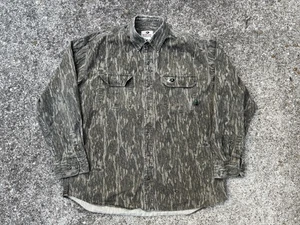 Mossy Oak Original Bottomland Camo USA Button Up Shirt Mens XL Vtg Heavyweight - Picture 1 of 5
