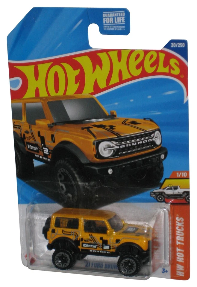 Hot Wheels HW Trucks 1/10 (2024) Yellow '21 Ford Bronco Toy Car 20/250 - Image 1 of 1