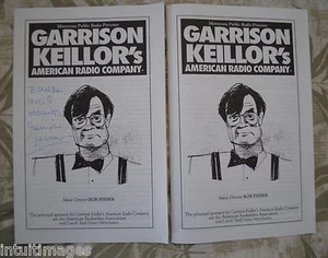 GARRISON KEILLOR SIGNED & INSCRIBED AMERICIAN RADIO COMPANY BROCHURE 1993 - Picture 1 of 2
