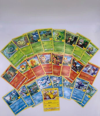 Juego Completo 25 TARJETAS POKEMON 2021 McDonald Happy Meal 25th No Holo con Pikachu Foto 1 de 3