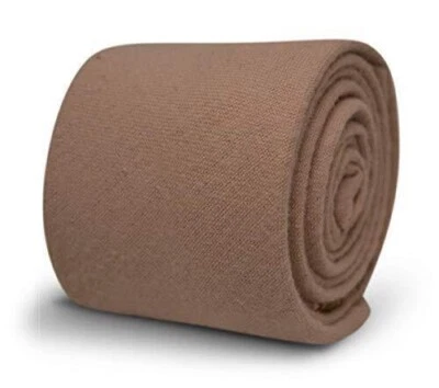 Designer mens wool tie plain blush pale baby pink by Frederick Thomas - Image 1 of 4