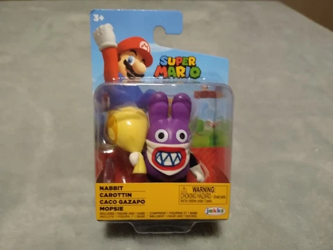 Super Mario Brothers ⭐ Nabbit ⭐ 2.5" Figure Collectible Jakks Nintendo ~NEW Cover
