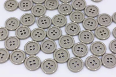 4 Hole GREY Buttons Used in Sewing, Tailoring, Shirts, Tshirts, Dress - Image 1 of 3