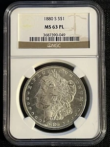1880-S MS63 PL NGC MORGAN SILVER DOLLAR NICE AND FLASHY’ 3687390-049 - Picture 1 of 4