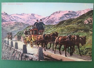SCHWEIZER ALPENPOST Vintage Postcard Swiss Stage Coach by Wehrli A.G., Kirchberg - Picture 1 of 2
