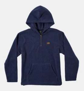 RVCA Boys' YUKON 1/4 Zip Hooded Fleece - MDY - XL/16 - NWT - Picture 1 of 1