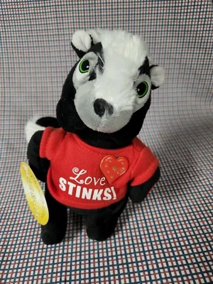 RARE Chantilly Lane Brite Spots Skunk Plush 8"  Sings No Flashing Heart Pre-owne - Image 1 of 4