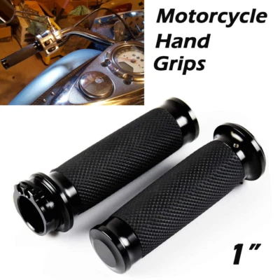 1" Handlebar Hand Grips for Yamaha V Star 1300 1100 950 650 XVS Custom Classic - Image 1 of 4
