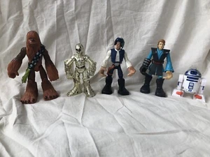 Star Wars Lot of 5 Chucky Action Figures Hasbro R2D2 C3PO Hans Solo Chewbacca - Picture 1 of 11