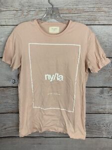 T-Bar Cotton On rose doux T-Shirt nyla New York Los Angeles femme taille S/P