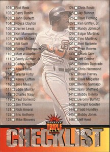 1994 Triple Play #299 Checklist 