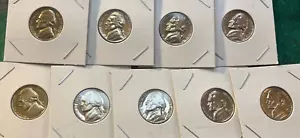 Lote de 9 monedas de níquel Jefferson a prueba de gemas de la S 1970 - Imagen 1 de 2