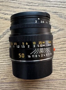 Leica Summicron-M 50mm f/2, Version 5, 6-bit, black, good conditions. - Imagen 1 de 8