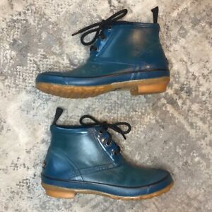 BOGS Charlot Women's Size 9 Blue Rubber Waterproof Ankle Rain Boots