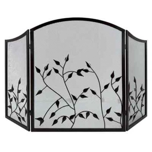 Waverly 3-Panel Fireplace Screen in Colonial Brown - Picture 1 of 5