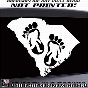 Calcomanía de vinilo troquelada South Carolina SC Bigfoot Footprint se adapta a Sasquatch - Imagen 1 de 4