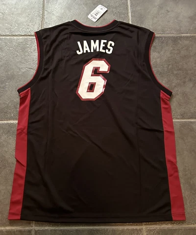 Miami Heat Lebron James adidas Jersey Mens Size XL Screen Print New W/Tags Cover