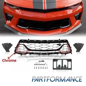 4Pcs Front Lower Grille Grill Chrome For 2016-2018 Chevrolet Camaro SS 84095981 - Picture 1 of 12