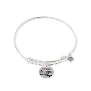 Dainty Round Pendant Mother's Day Pendant Charm Bracelet Jewelry for Women Gift - Picture 1 of 4