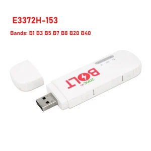 Unlocked Huawei E3372h-153 4G LTE USB Dongle USB Stick with CRC9 Antenna 150Mbps - Picture 1 of 7