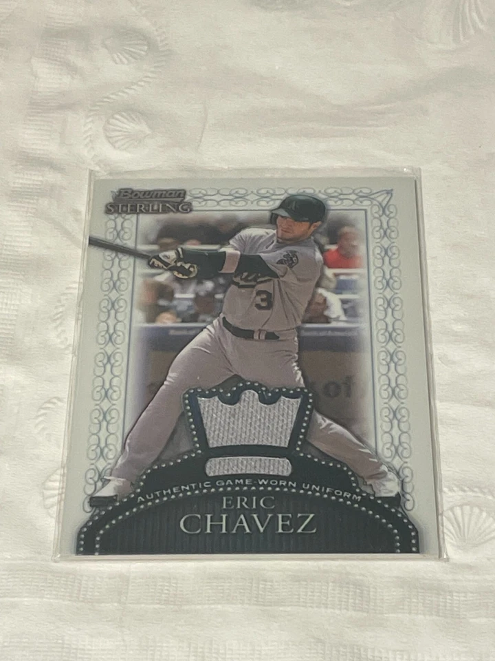 2005 Bowman Sterling Oakland Athletics Eric Chavez Jersey Relic!  - Image 1 of 1