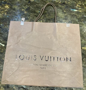 Louis Vuitton LV Paper Gift Shopping Bag Brown 15.75”x13.5”x6” Authentic - Picture 1 of 2