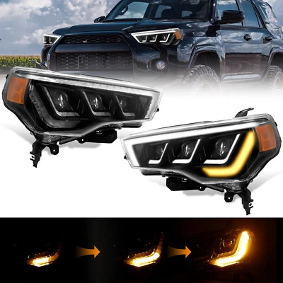 For 2014-2021 Toyota 4Runner LED DRL Headlights Sequential Turn Signal HeadLamp Foto 1 de 4
