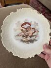 Vintage Unmarked 8.5” Plate Baby Angels Playing Trumpet (SP)