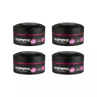 4x Fonex Gummy Styling Wax Lila Gloss Extra Hold 4er Set (600ml) Haarwachs - Bild 1 von 4