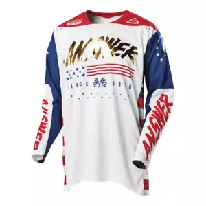 Answer Racing A21 Elite Redzone White/Red MX Off-Road Jersey Men's Size Large - Picture 1 of 1