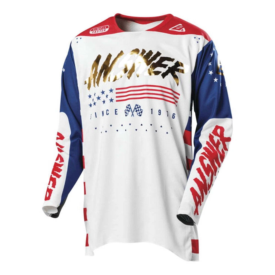Answer Racing A21 Elite Redzone White/Red MX Off-Road Jersey Men's Size Large - Image 1 of 1