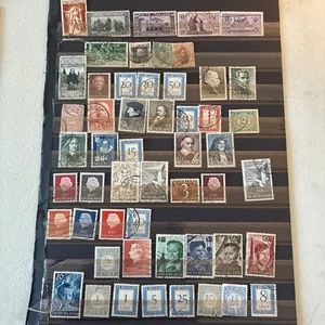 Collection Foreign On Paged Cards Used Mint Italy Netherlands Some Cols N503 - Picture 1 of 11