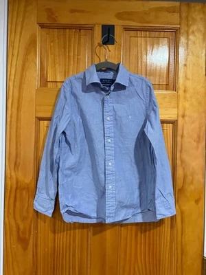 Polo Ralph Lauren Boys Slim Fit Button Down Shirt Size 7 Light Blue Long Sleeve - Image 1 of 4