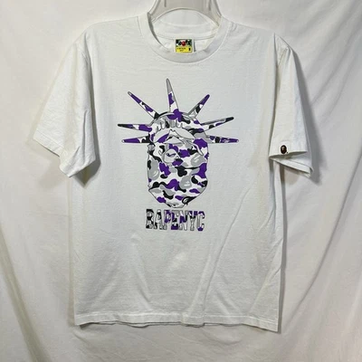 Bape Store NYC A Bathing Ape New York Purple Camo Medium T-Shirt Streetwear Tee - Image 1 of 4