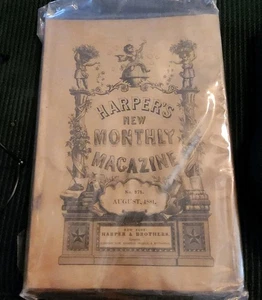 Harper’s New Monthly Magazine August 1881 No. 375 Antik Sehr Guter Zustand - Bild 1 von 2
