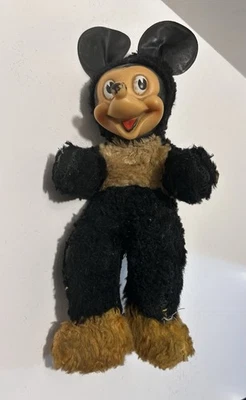 Pelúcia Vintage Gund J. Mudas Sani-Espuma Rosto de Borracha Mickey Mouse Disney - Imagem 1 de 4