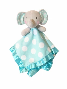2014 Circo Target Elephant Polka Dot Lovey Security Blanket 13.5" X 13.5" - Picture 1 of 6