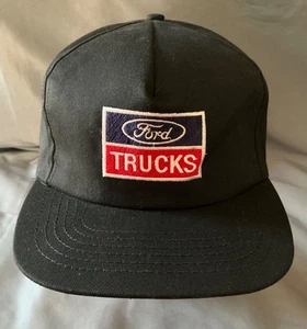 NEW Vintage 80s One Size Ford Trucks Patch Snapback Hat Black/Red/White/Blue PVL - Picture 1 of 6