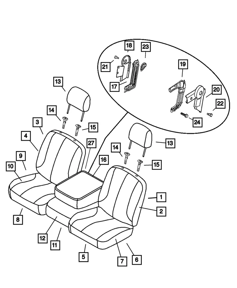 Funda Cojín Asiento Delantero Izquierdo Mopar Original 1FN071D5AA Foto 1 de 1