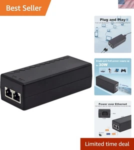 IEEE 802.3af Compliant PoE Injector - Plug-and-Play Solution for 328 ft Range - Afbeelding 1 van 11