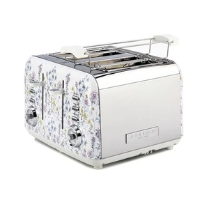 Laura Ashley Stainless Steel 4 Slice Home/Kitchen Compact Toaster Wild Meadow - Picture 1 of 5