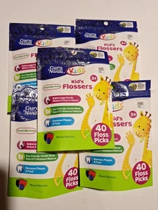 GuruNanda Dental Floss Picks for Kids, Extra-Long Giraffe-Shaped Picks lot Of 5 - Picture 1 of 1