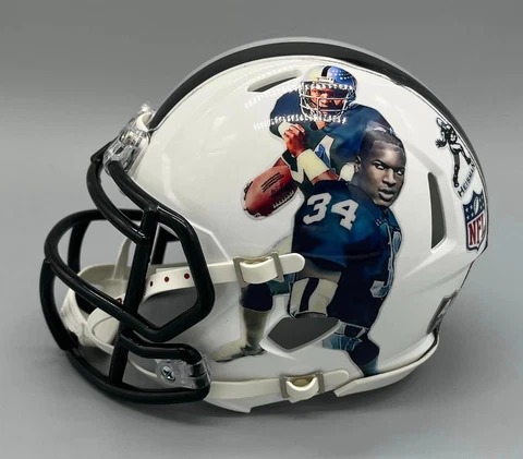 BO JACKSON CUSTOM OAKLAND RAIDERS RIDDELL SPEED MINI HELMET *DETAILED HELMET* Cover
