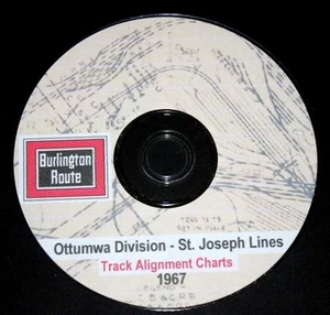 CB & Q RR Burlington Route1967 St Joseph Lines Track Chart PDF Pages on DVD - Picture 1 of 5