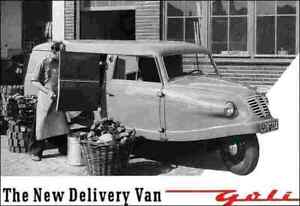 A4 Photo goliath 1956 Goliath Goli 3 Wheel Pickup Van