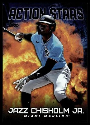 2023 Topps Update JAZZ CHISHOLM JR. ACTION STARS BLACK PARALLEL 8/299 AS-30 - Image 1 of 2