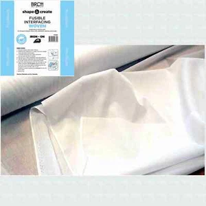 Shape To Create Med Iron-on Fusible WOVEN Interfacing - 5 Metre Roll - Picture 1 of 3