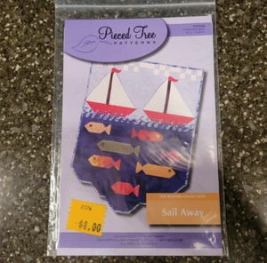 "Colección de banderas Sail Away de patrones de árboles en piezas PTPC06 21,5"" x 28,5" - Imagen 1 de 2