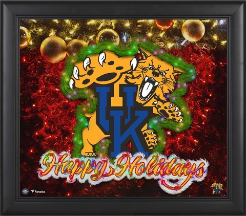 Kentucky Wildcats Framed 15" x 17" Happy Holidays Collage Cover