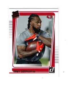 2021 Panini Donruss Portrait Rated Rookie Gold Foil Trey Sermon #279 49ers RC SP - Picture 1 of 2
